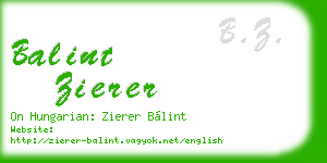 balint zierer business card